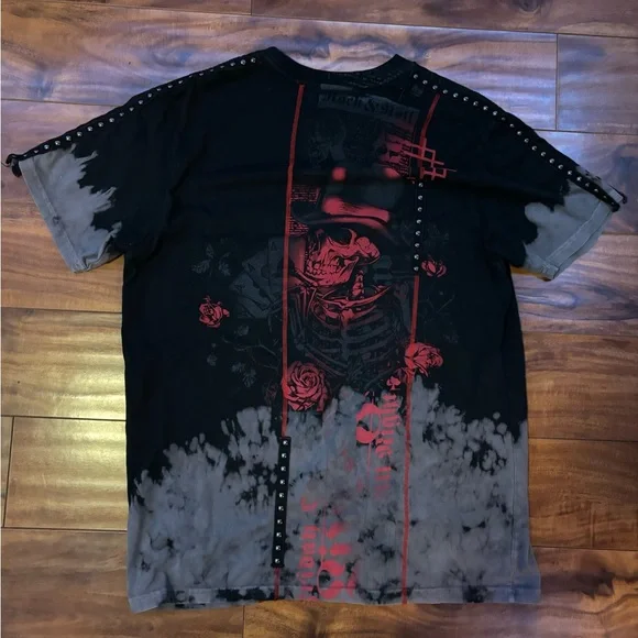 Affliction studded t-shirt large - Picture 2 of 4